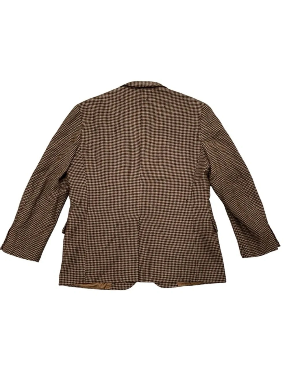 J.Crew Men’s Vintage Houndstooth Blazer Brown Wool Prep Sport Jacket XL